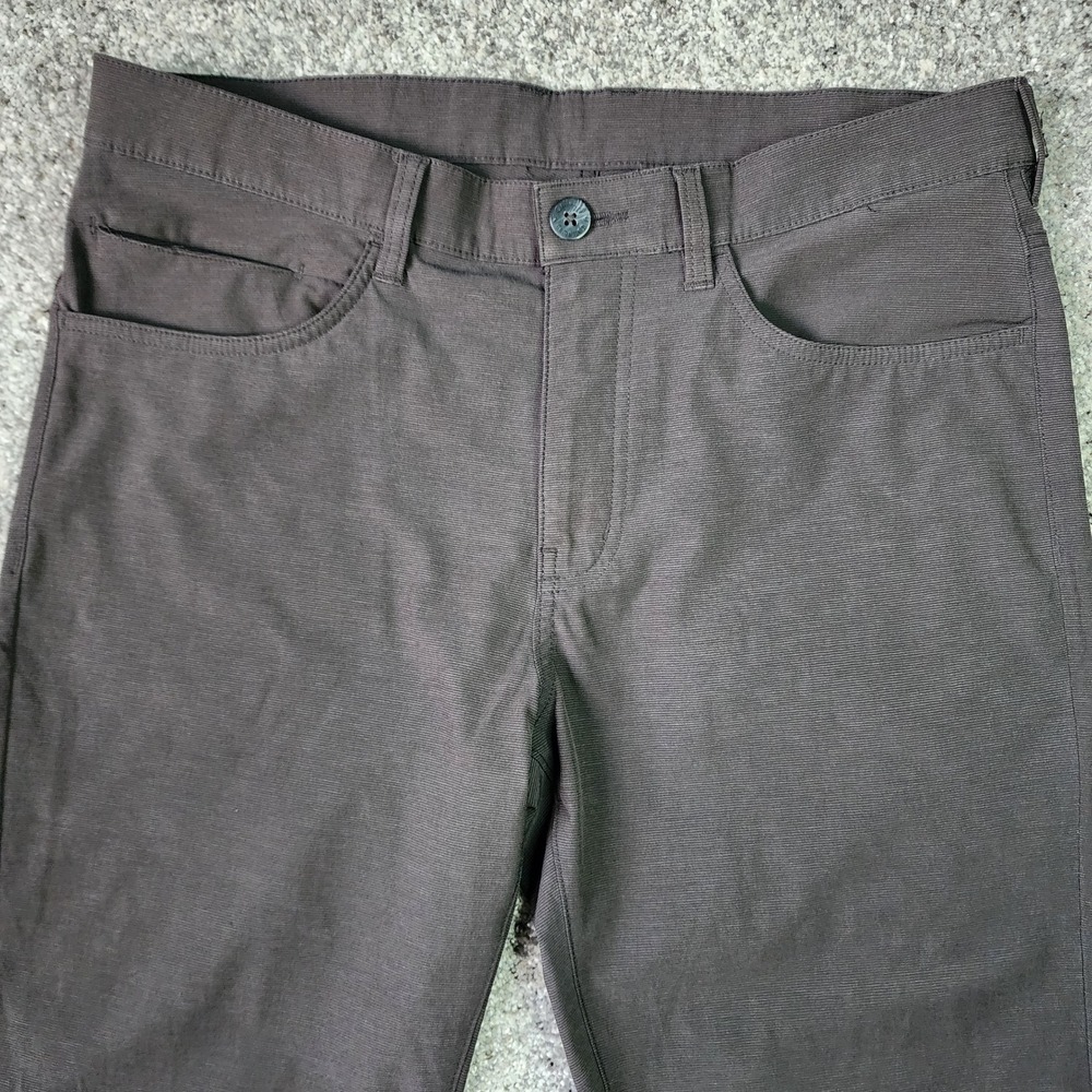 Callaway Golf Pants Mens 32x30 Grey/Brown Micro Rib Performance Stretch EUC - Picture 2 of 10